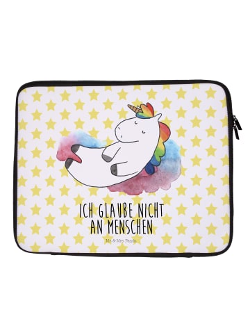 Mr. & Mrs. Panda Notebook Tasche Einhorn Wolke 7 mit Spruch in Weiß