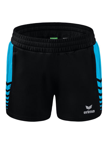 erima Six Wings Shorts in schwarz/curacao