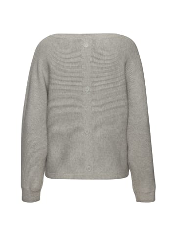 LASCANA Rundhalspullover in grau meliert