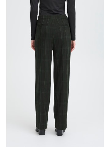 ICHI Hose IHKATE Regular fit in BLACK/GREEN CHECK