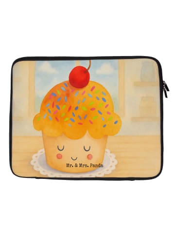 Mr. & Mrs. Panda Laptop Tasche Cupcake Design ohne Spruch in Weiß