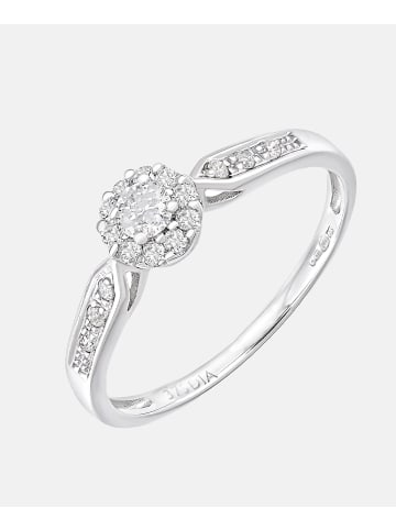 Diamant L'éternel Cluster-Ring aus 375 Weißgold mit 0.25 Karat Diamant