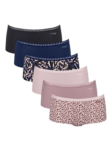 Sloggi Panty 6er Pack in Blau/Rosa