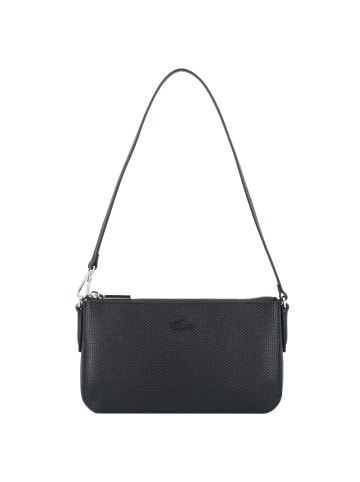 Lacoste Chantaco Schultertasche Leder 23 cm in noir