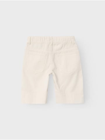 name it Twill Jeans Shorts mit Verstellbarem Bund in Weiß-3
