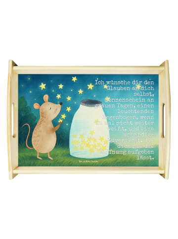 Mr. & Mrs. Panda Tablett Maus Sterne Design mit Spruch in Weiß