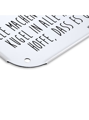 Mr. & Mrs. Panda Schild Avocado Yoga mit Spruch in Weiß