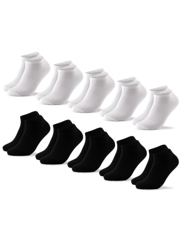 Occulto 10er Pack Sneaker Socken Alexa in Schwarz-Weiß