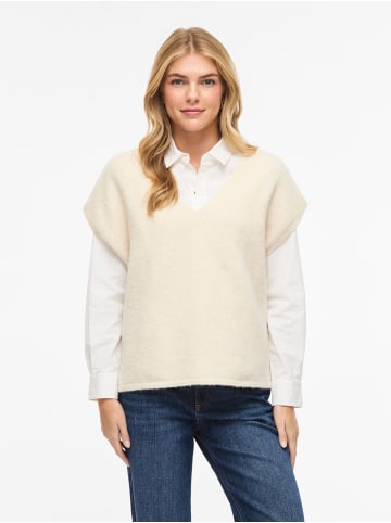 Vila Strickoberteil in Super Light Natural Melan