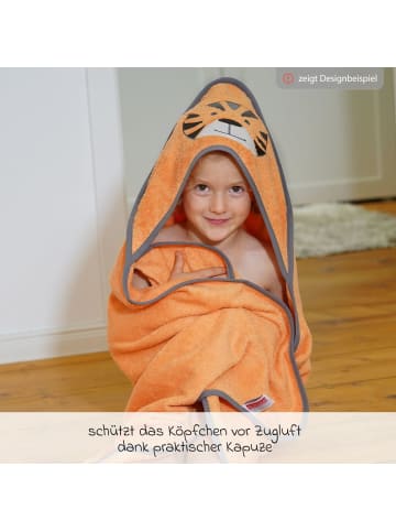 Wörner Kapuzenbadetuch 80 x 80 cm - Greige Eisb in blau,beige