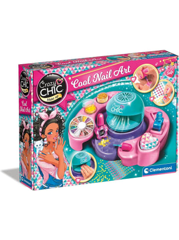 Clementoni Crazy Chic Cool Nail Art 18599 DIY Nageldesign-Set 6+ Nagellacke Sticker Glitzer