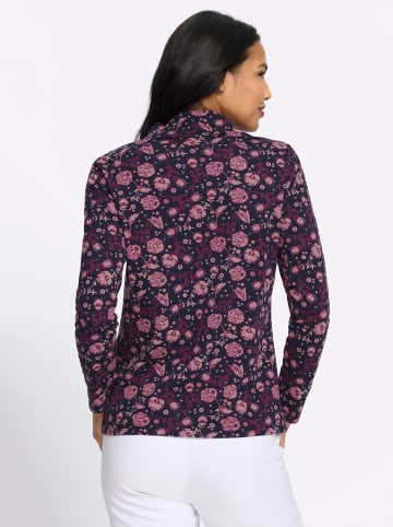 Sieh an! Stehkragen-Shirt in marine-erika-bedruckt