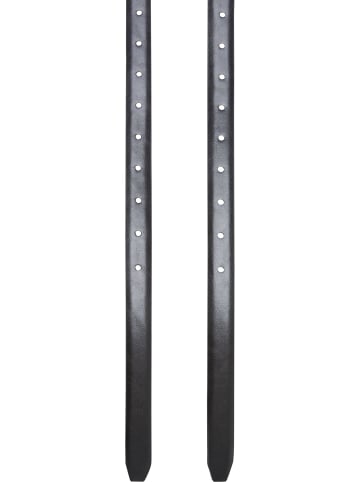 Urban Classics Urban Classics Chunky Buckle Slim Belt 2-Pack in black/silver+black/gold