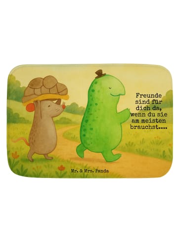 Mr. & Mrs. Panda Duschvorleger Schildkröte Maus Design mit Spruch in Weiß