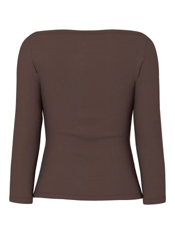 Pieces Oberteil mit 3/4-Ärmeln in Hot Fudge