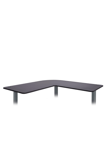 MCW Tischplatte D40 für Eck-Schreibtisch 90°, Schwarz