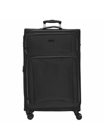 D&N Travel Line 9204 - 4-Rollen-Trolley L 76 cm (grau) in schwarz
