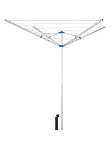 tectake Wäschespinne aus Aluminium  150 x 150 x 196 cm, grau