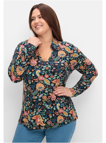 sheego by Joe Browns Langarmshirt in schwarz gemustert