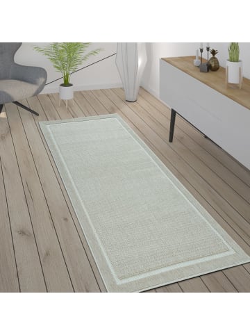 KADIMA DESIGN Outdoor Teppich Unifarben Bordüre Balkon, Terrasse schmutzabweisend in Beige