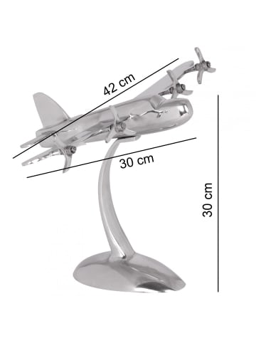 FineBuy Tischdekoration in Silber / Aluminium / 42x30x42