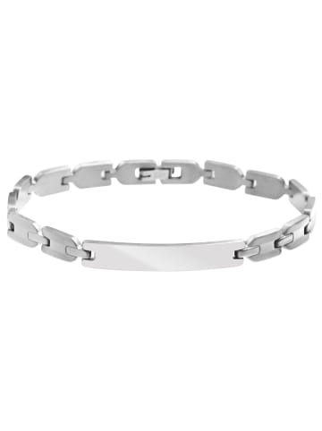 Adeliás Unisex Armband – Gliederarmband aus Edelstahl 21 cm in silber