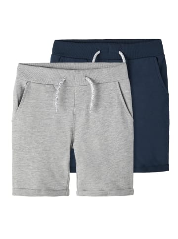 name it 2er-Pack Shorts in Grey Melange