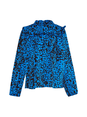 faina Bluse in Blau Schwarz