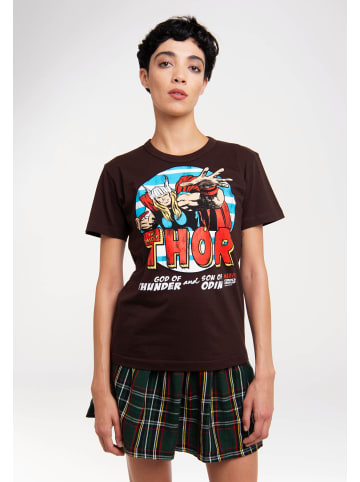 Logoshirt T-Shirt Marvel - Mighty Thor in braun