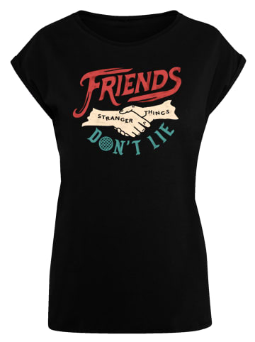 F4NT4STIC T-Shirt Stranger Things Friends Dont Lie Hands in schwarz