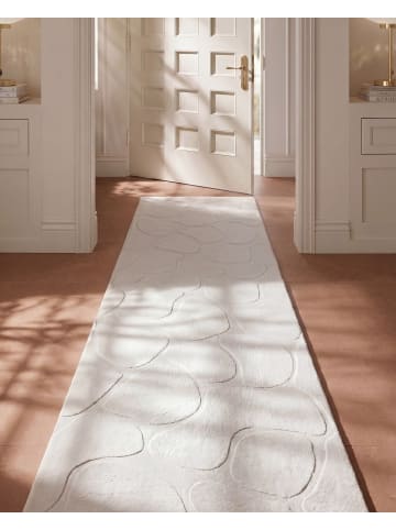 Beliani Läufer KAWI in Weiß - (W) 80 x (L) 300 cm