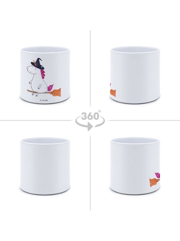 Mr. & Mrs. Panda Hoher Blumentopf Einhorn Hexe ohne Spruch in Weiß