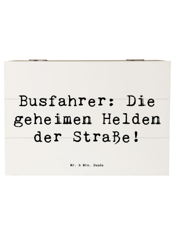 Mr. & Mrs. Panda Geschenkbox Spruch Busfahrer Helden mit Spruch in Weiß