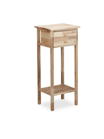 relaxdays Beistelltisch in Natur - (B)35 x (H)80 x (T)30 cm