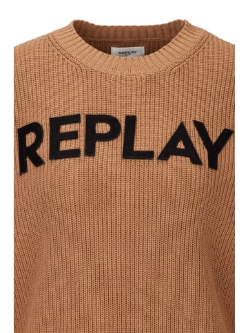 Replay Strickpullover Cotton Fresh Handfeel - 7 Gg in grün