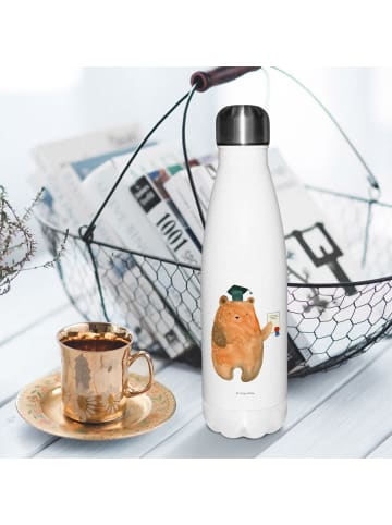 Mr. & Mrs. Panda Trinkflasche Bär Prüfung ohne Spruch in Weiß