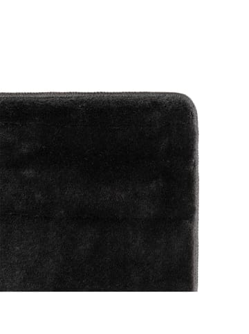 KADIMA DESIGN Teppich Kurzflor Unifarben Polyester Antirutsch Wohnzimmer in Schwarz
