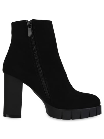 VAN HILL Klassische Stiefeletten Victoria in Schwarz PU