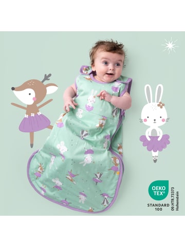Schlummersack Babyschlafsack, 1.0 TOG in Mint-Lila