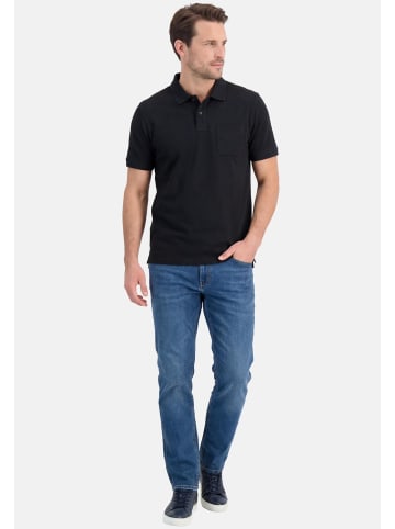 Redmond Poloshirt Basic in Schwarz / weiß