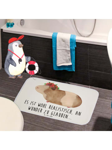 Mr. & Mrs. Panda Duschvorleger Meerschweinchen Weisheit mit Spruch in Weiß