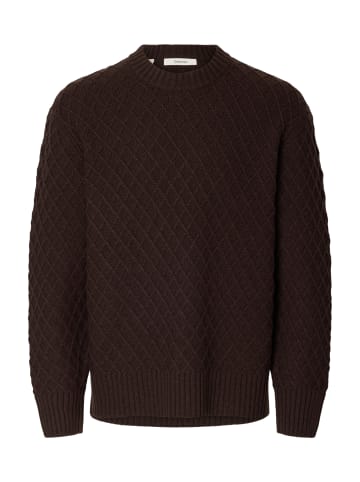 SELECTED HOMME Pullover 'Patric' in dunkelbraun