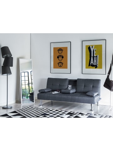 Beliani 3-Sitzer Sofa ROXEN in Grau/Silber - (W) 168 x (H) 77 x (L) 81 cm