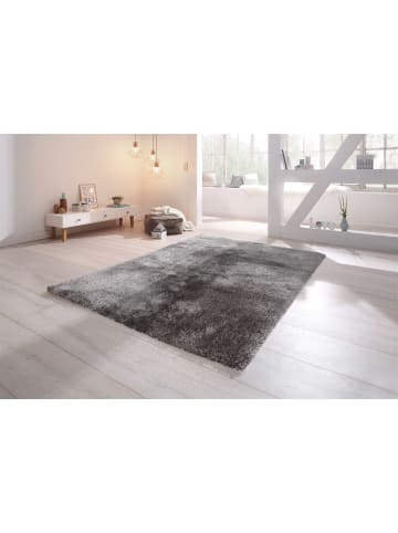 Kayoom Hochflor Teppich Royal 110 in silber - rechteckig