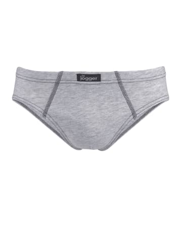 LE JOGGER Slip in grau-meliert, weiß, blau, marine