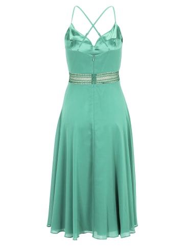 Vera Mont Cocktailkleid mit Wasserfallausschnitt in Light Green