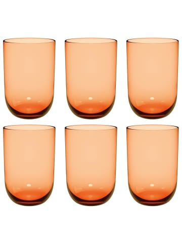 like. by Villeroy & Boch 6er Set Longdrinkbecher Like Glass 385 ml in Apricot