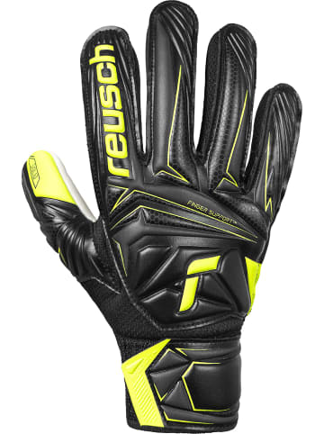 Reusch Torwarthandschuhe Attrakt Starter Solid Support Jr in 7752 black/safety yellow