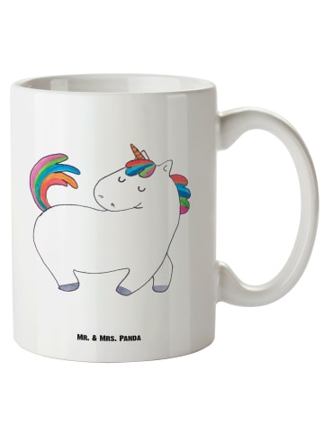 Mr. & Mrs. Panda Tasse Einhorn Stolzieren ohne Spruch in Weiß