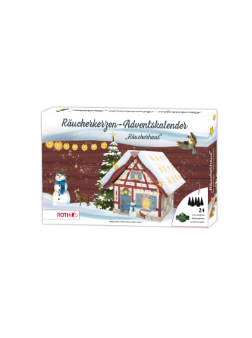 ROTH Räucherkerzen Adventskalender "Räucherhaus" mit 24 Duftkegeln in Bunt